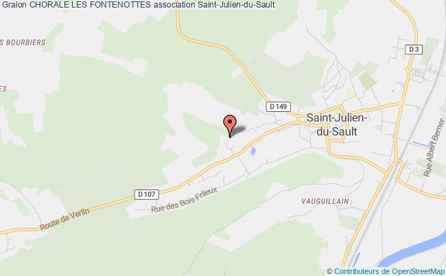 plan association Chorale Les Fontenottes Saint-Julien-du-Sault