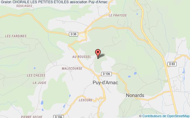 plan association Chorale Les Petites Étoiles Puy-d'Arnac