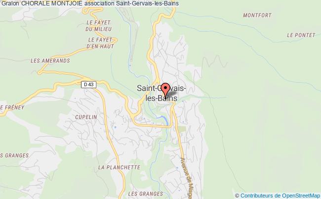 plan association Chorale Montjoie Saint-Gervais-les-Bains