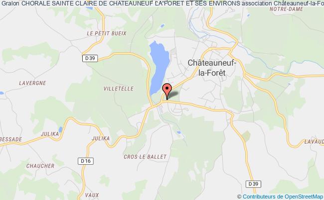 plan association Chorale Sainte Claire De Chateauneuf La Foret Et Ses Environs Châteauneuf-la-Forêt