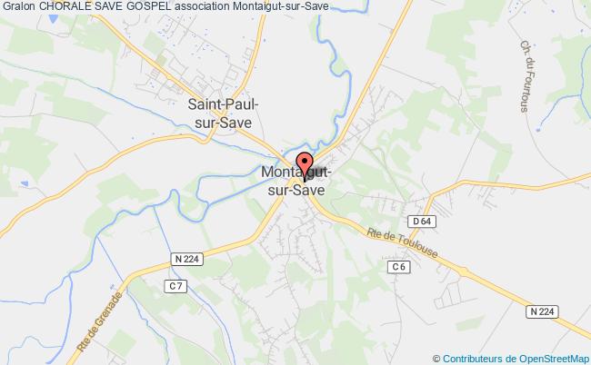 plan association Chorale Save Gospel Montaigut-sur-Save