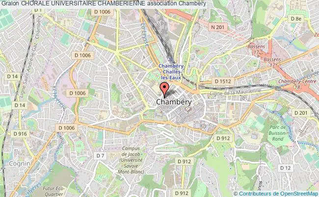 plan association Chorale Universitaire Chamberienne Chambéry