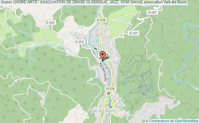 plan association Chore Arts - Association De Danse Classique, Jazz, Gym-danse Vals-les-Bains