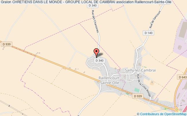 plan association Chretiens Dans Le Monde - Groupe Local De Cambrai Raillencourt-Sainte-Olle