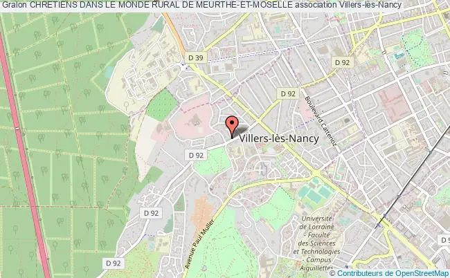 plan association Chretiens Dans Le Monde Rural De Meurthe-et-moselle Villers-lès-Nancy