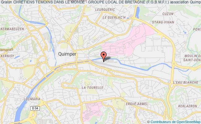 plan association Chretiens Temoins Dans Le Monde - Groupe Local De Bretagne (f.g.b.m.f.i.) Quimper
