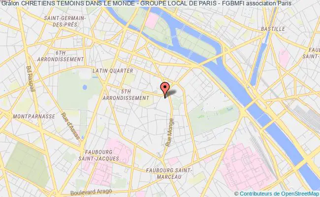 plan association Chretiens Temoins Dans Le Monde - Groupe Local De Paris - Fgbmfi Paris