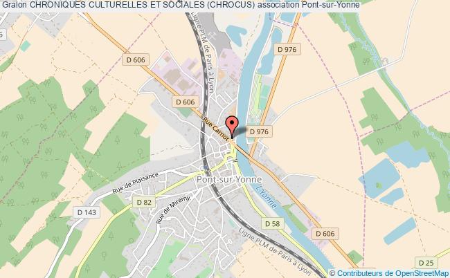 plan association Chroniques Culturelles Et Sociales (chrocus) Pont-sur-Yonne