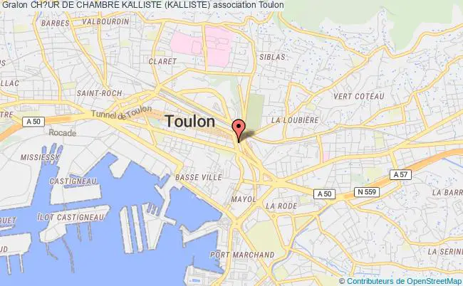 plan association Ch?ur De Chambre Kalliste (kalliste) Toulon