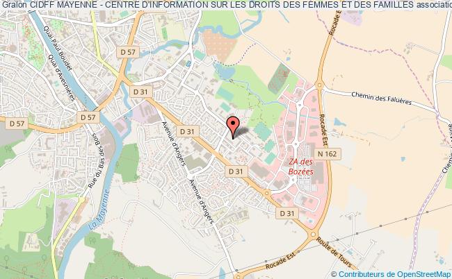 plan association Cidff Mayenne - Centre D'information Sur Les Droits Des Femmes Et Des Familles Laval