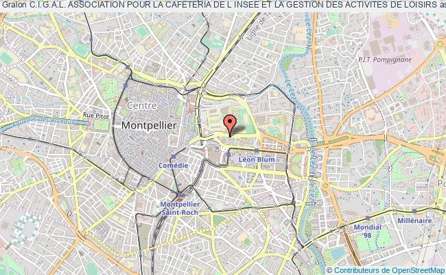 plan association C.i.g.a.l. Association Pour La Cafeteria De L Insee Et La Gestion Des Activites De Loisirs Montpellier