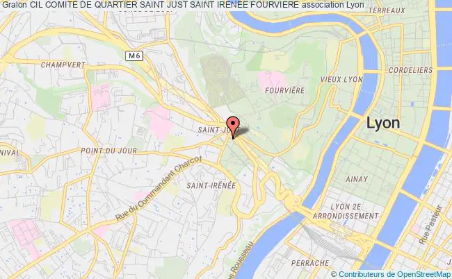 plan association Cil Comite De Quartier Saint Just Saint Irenee Fourviere Lyon