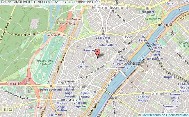 plan association Cinquante Cinq Football Club Paris