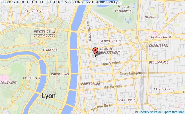plan association Circuit-court / Recyclerie & Seconde Main Lyon 6