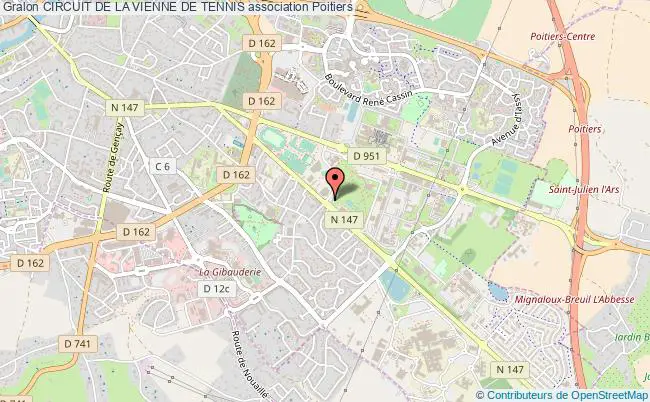plan association Circuit De La Vienne De Tennis Poitiers