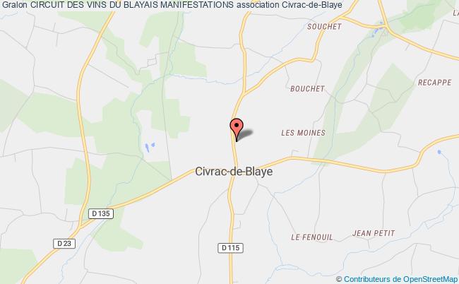 plan association Circuit Des Vins Du Blayais Manifestations Civrac-de-Blaye