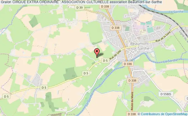 plan association Cirque Extra Ordinaire : Association Culturelle Beaumont-sur-Sarthe