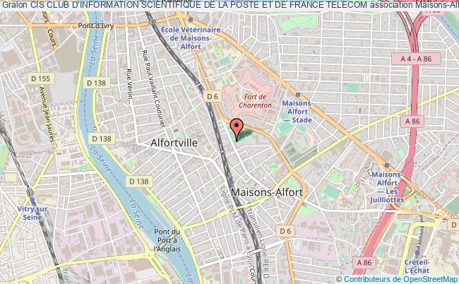 plan association Cis Club D'information Scientifique De La Poste Et De France Telecom Maisons-Alfort