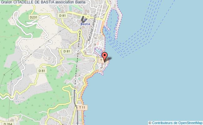 plan association Citadelle De Bastia Bastia
