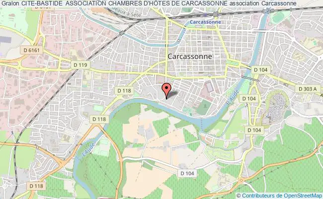 plan association Cite-bastide  Association Chambres D'hÔtes De Carcassonne Carcassonne