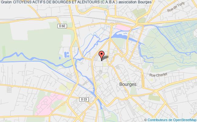 plan association Citoyens Actifs De Bourges Et Alentours (c.a.b.a.) Bourges