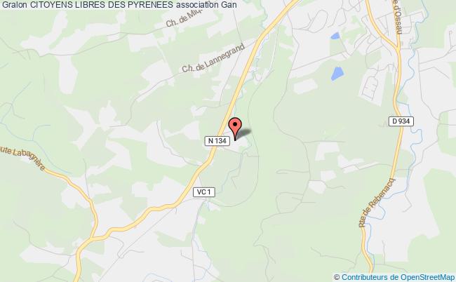 plan association Citoyens Libres Des Pyrenees Gan