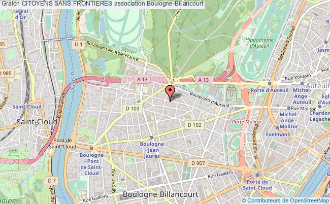 plan association Citoyens Sans Frontieres Boulogne-Billancourt