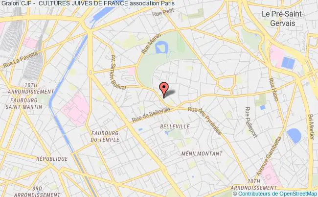 plan association Cjf -  Cultures Juives De France Paris