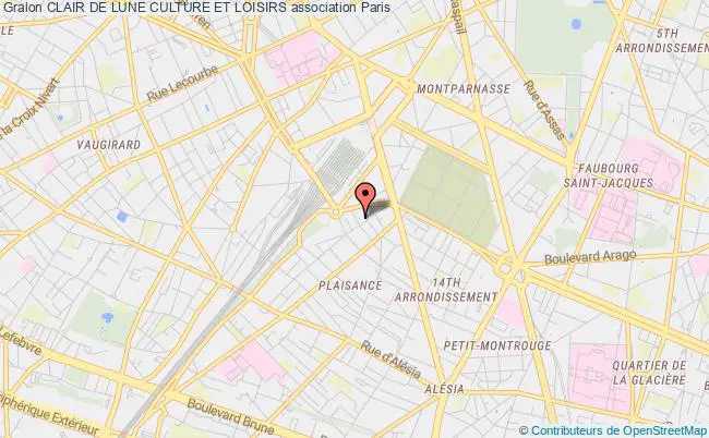 plan association Clair De Lune Culture Et Loisirs Paris