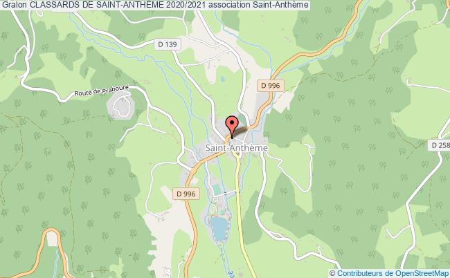 plan association Classards De Saint-anthÈme 2020/2021 Saint-Anthème