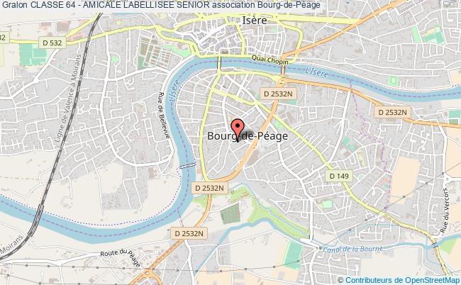 plan association Classe 64 - Amicale Labellisee Senior Bourg-de-Péage