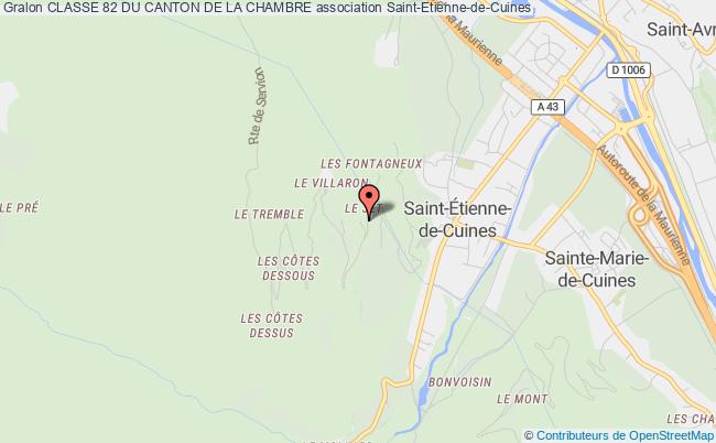 plan association Classe 82 Du Canton De La Chambre Saint-Étienne-de-Cuines