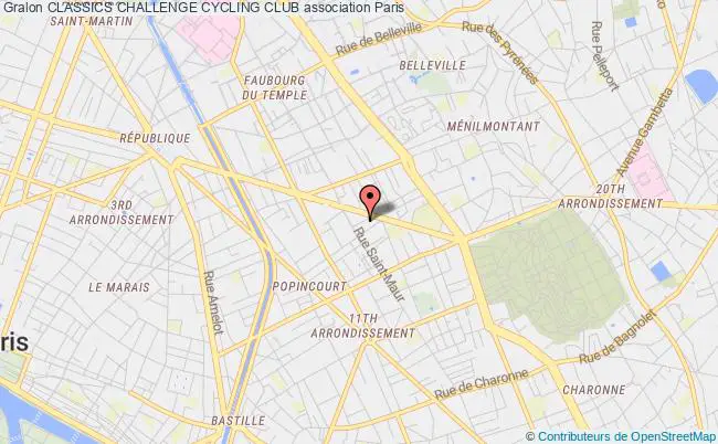plan association Classics Challenge Cycling Club Paris