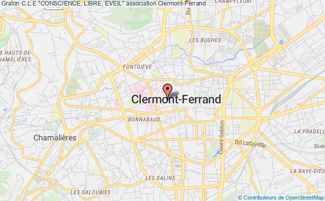 plan association C.l.e "conscience, Libre, Eveil" Clermont-Ferrand