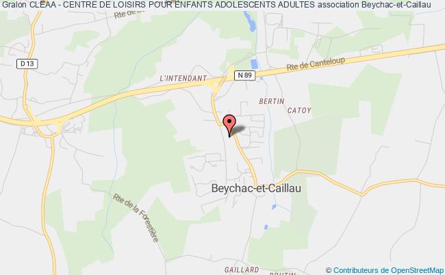 plan association Cleaa - Centre De Loisirs Pour Enfants Adolescents Adultes Beychac-et-Caillau