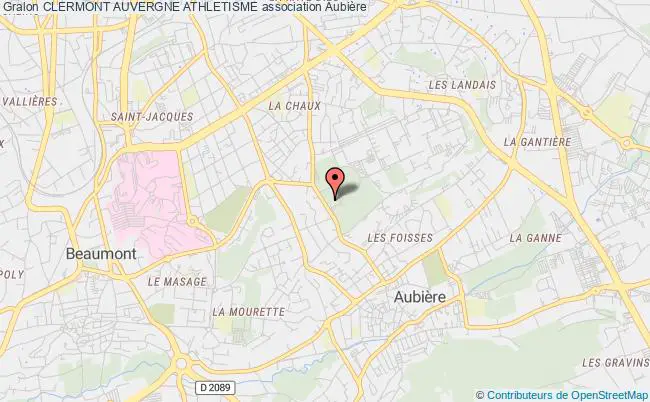 plan association Clermont Auvergne Athletisme Aubière