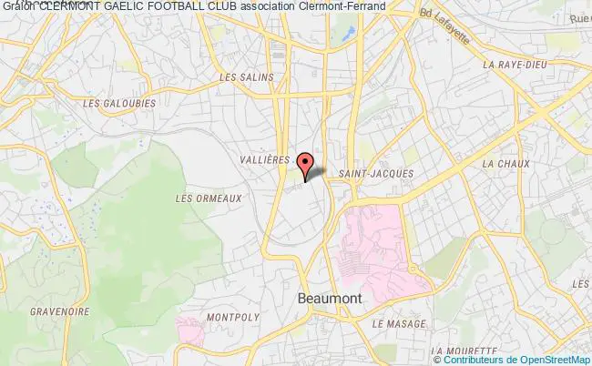 plan association Clermont Gaelic Football Club Clermont-Ferrand