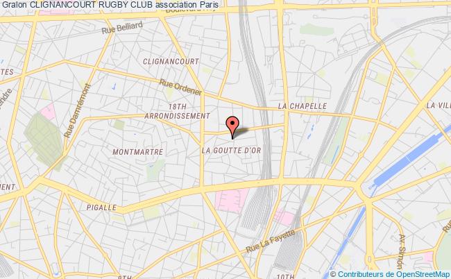 plan association Clignancourt Rugby Club Paris