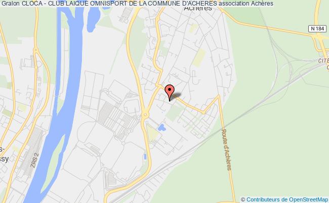 plan association Cloca - Club Laique Omnisport De La Commune D'acheres Achères