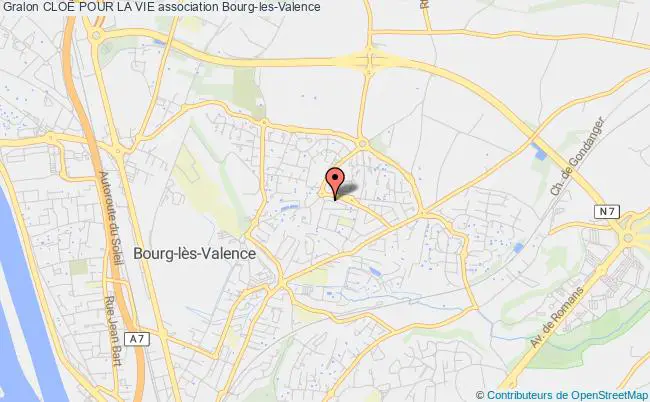 plan association CloË Pour La Vie Bourg-lès-Valence