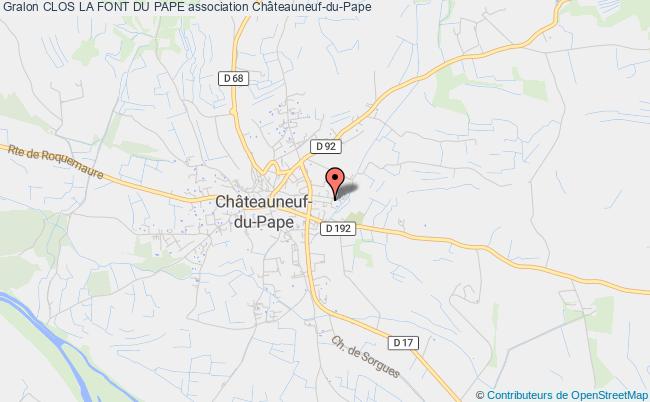 plan association Clos La Font Du Pape Châteauneuf-du-Pape