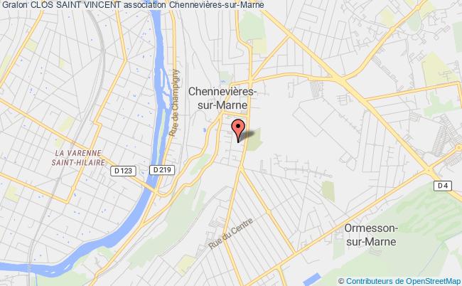 plan association Clos Saint Vincent Chennevières-sur-Marne