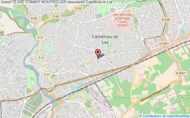 plan association Close Combat Montpellier Castelnau-le-Lez