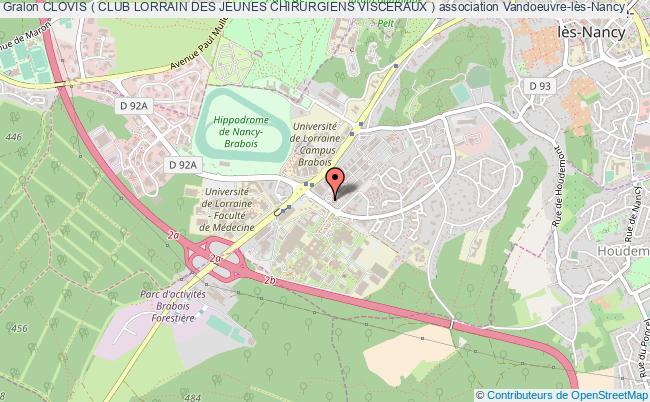 plan association Clovis ( Club Lorrain Des Jeunes Chirurgiens Visceraux ) Vandoeuvre-lès-Nancy