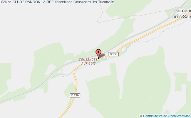 plan association Club " Randon ' Aire " Cousances-lès-Triconville