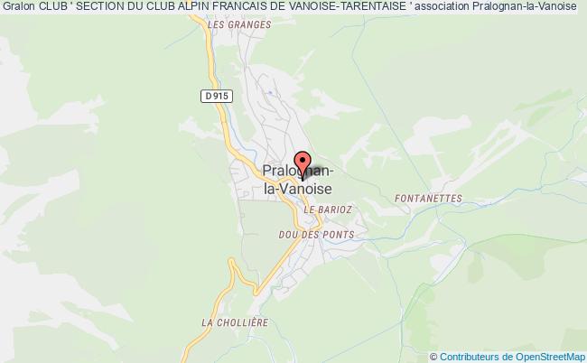 plan association Club ' Section Du Club Alpin Francais De Vanoise-tarentaise ' Pralognan-la-Vanoise
