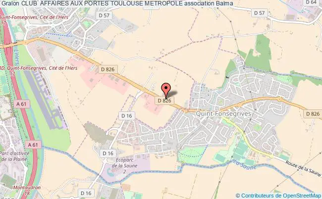 plan association Club  Affaires Aux Portes Toulouse Metropole Balma