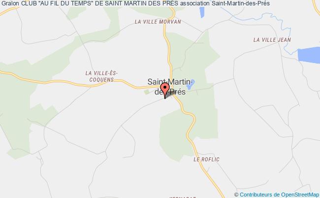 plan association Club "au Fil Du Temps" De Saint Martin Des PrÉs Saint-Martin-des-Prés