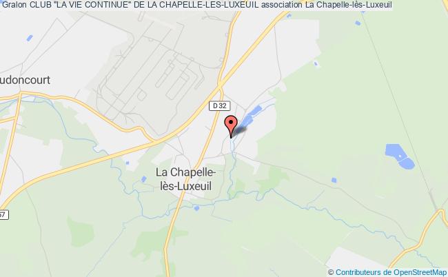 plan association Club "la Vie Continue" De La Chapelle-les-luxeuil La    Chapelle-lès-Luxeuil