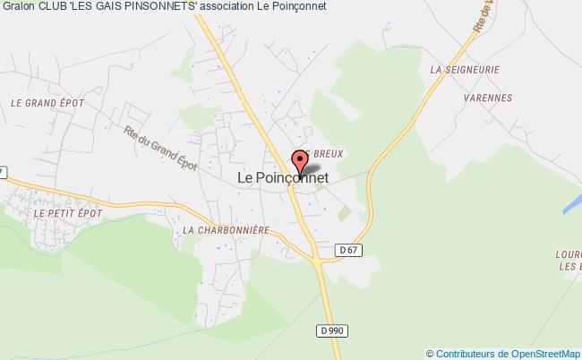 plan association Club 'les Gais Pinsonnets' Le    Poinçonnet